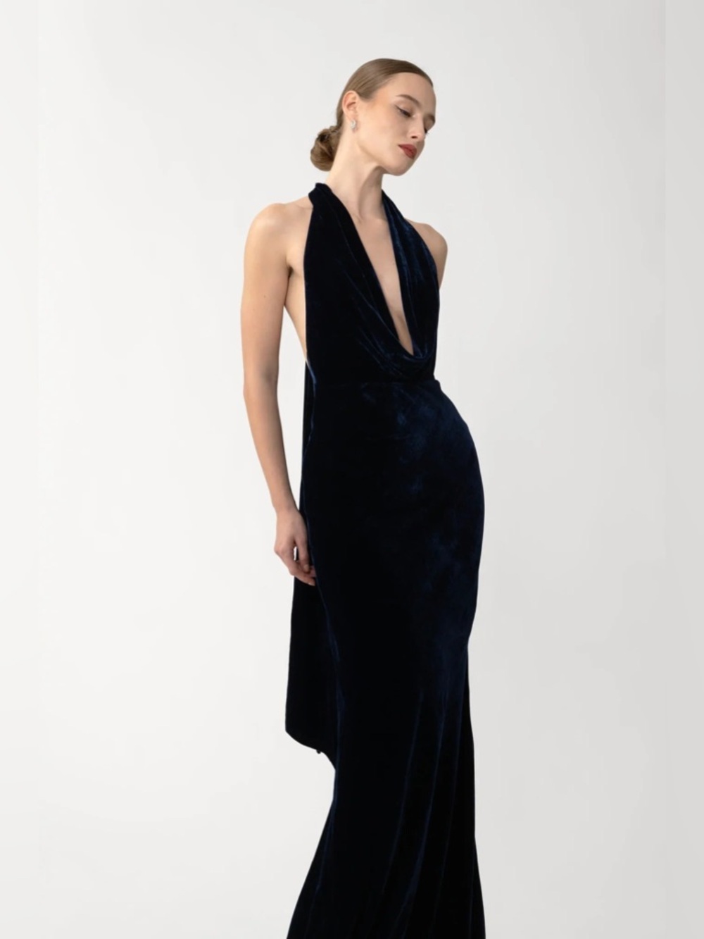 Sau Lee Pearl Velvet Gown